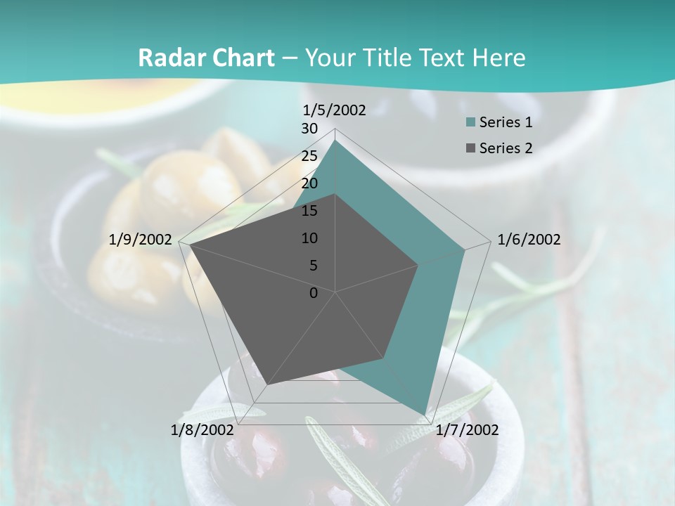 Fruits Greek Olives Appetizer PowerPoint Template