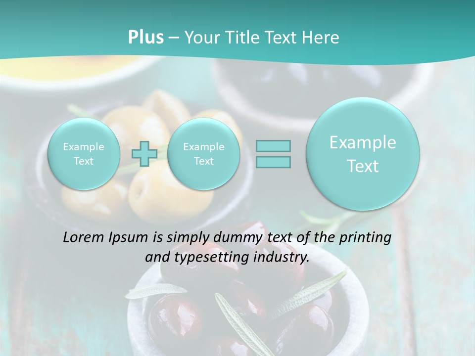 Fruits Greek Olives Appetizer PowerPoint Template