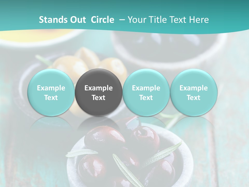 Fruits Greek Olives Appetizer PowerPoint Template