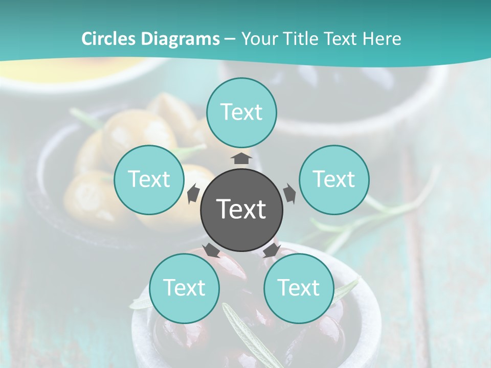 Fruits Greek Olives Appetizer PowerPoint Template