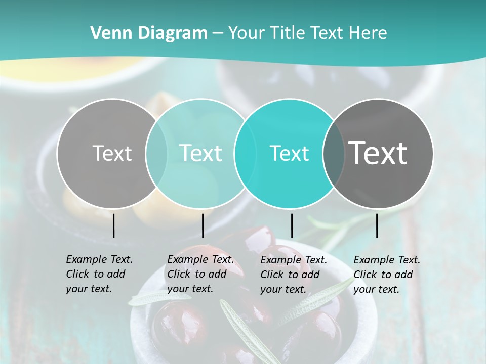 Fruits Greek Olives Appetizer PowerPoint Template
