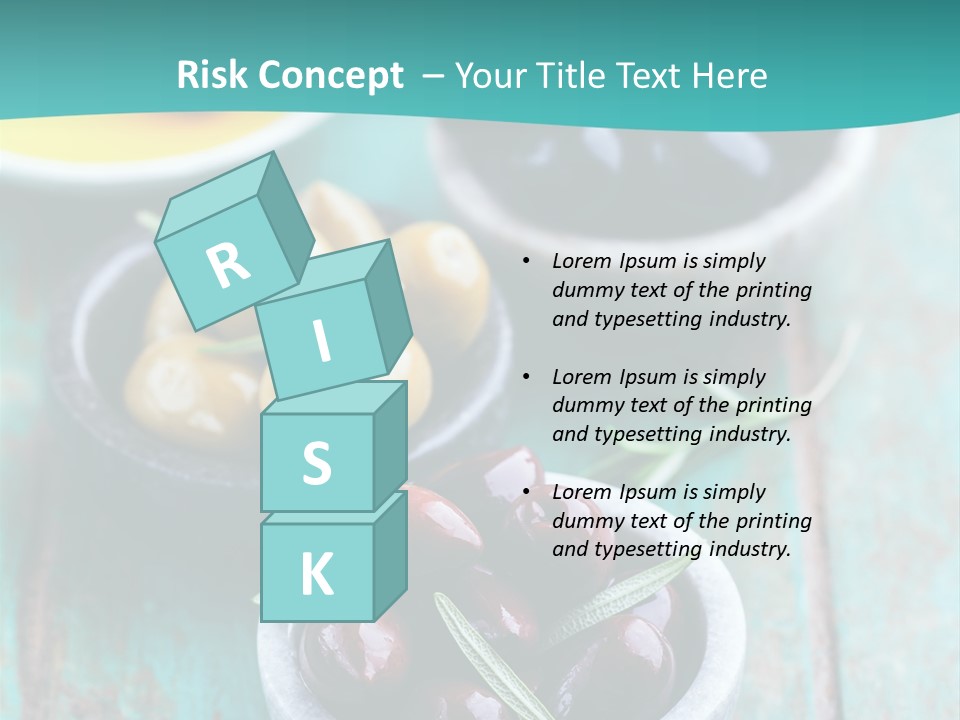 Fruits Greek Olives Appetizer PowerPoint Template