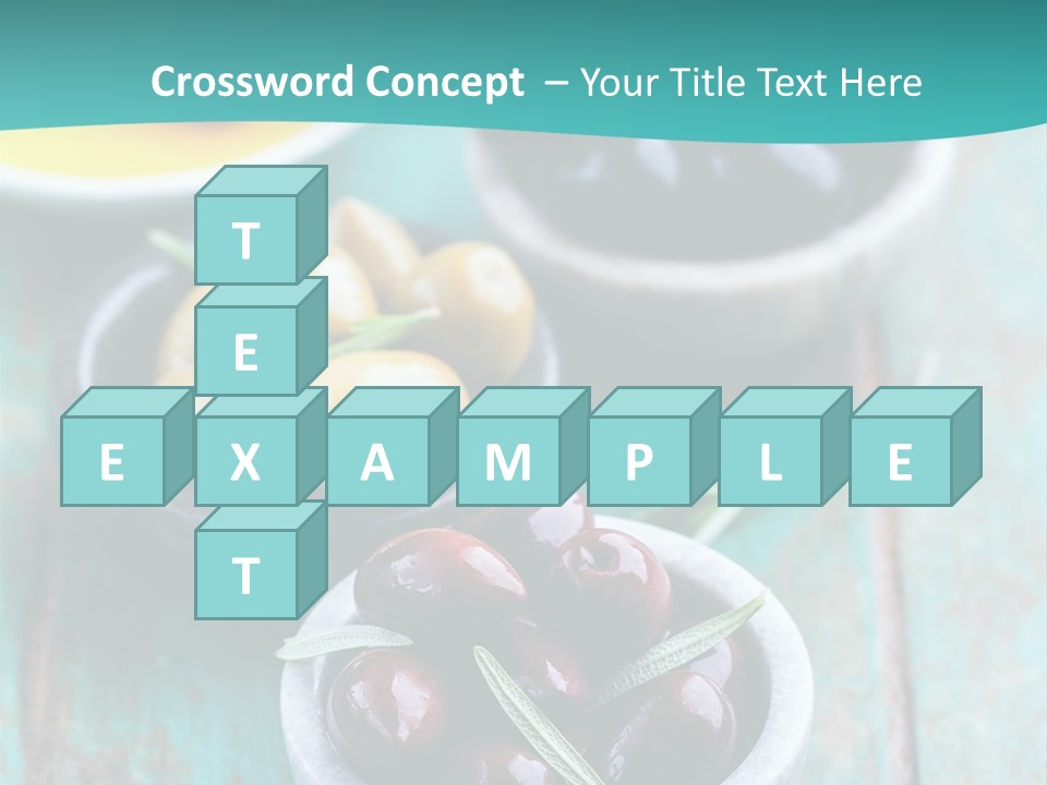 Fruits Greek Olives Appetizer PowerPoint Template