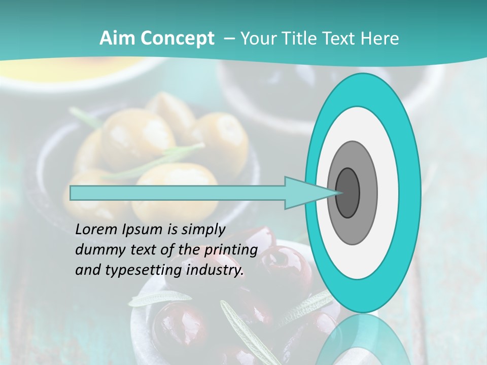 Fruits Greek Olives Appetizer PowerPoint Template