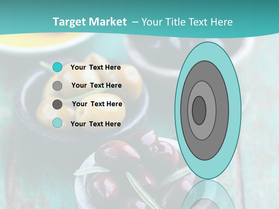 Fruits Greek Olives Appetizer PowerPoint Template