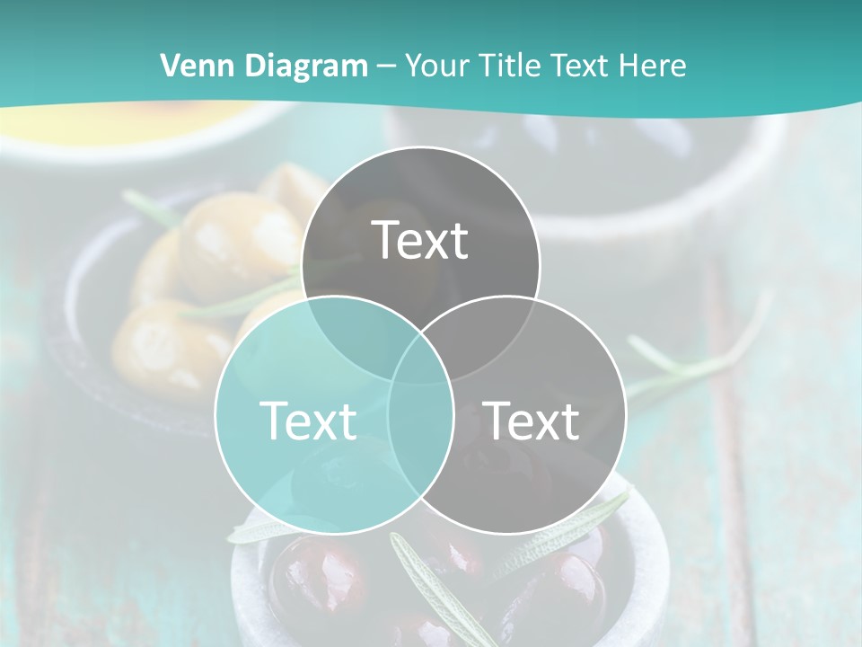 Fruits Greek Olives Appetizer PowerPoint Template