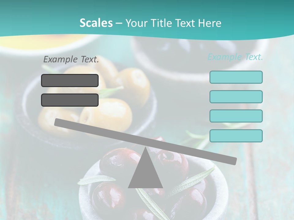 Fruits Greek Olives Appetizer PowerPoint Template