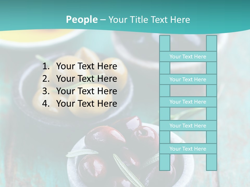 Fruits Greek Olives Appetizer PowerPoint Template