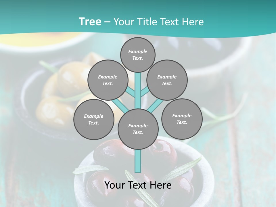 Fruits Greek Olives Appetizer PowerPoint Template