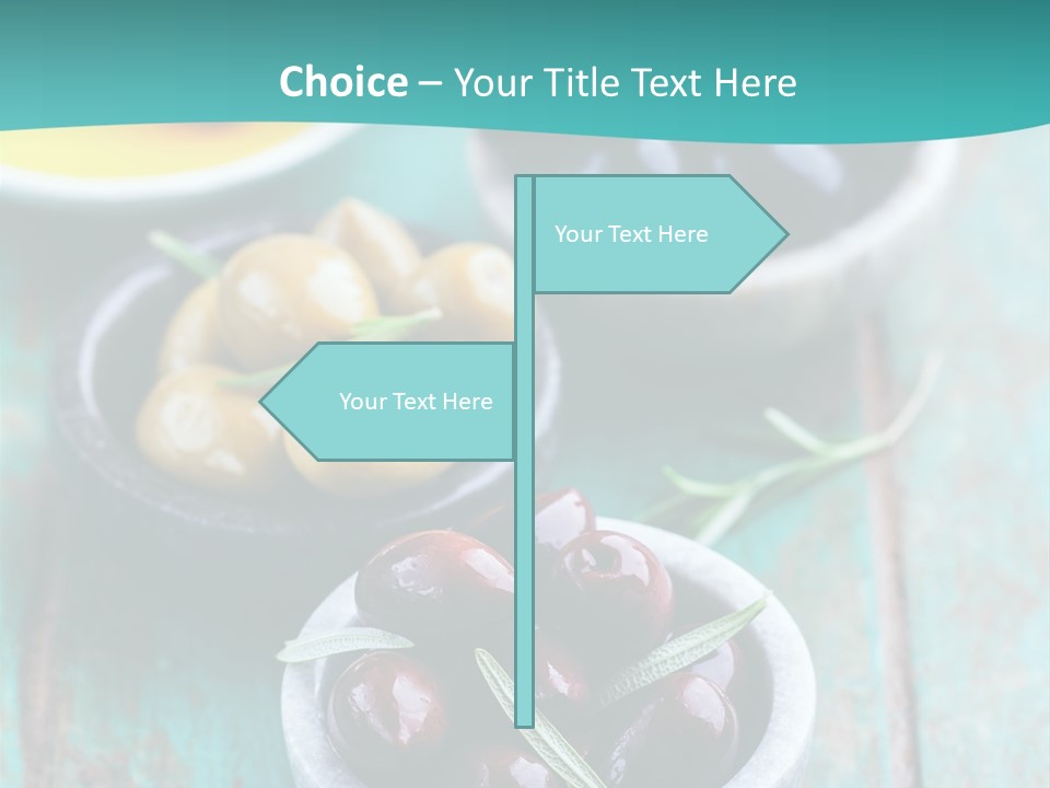 Fruits Greek Olives Appetizer PowerPoint Template