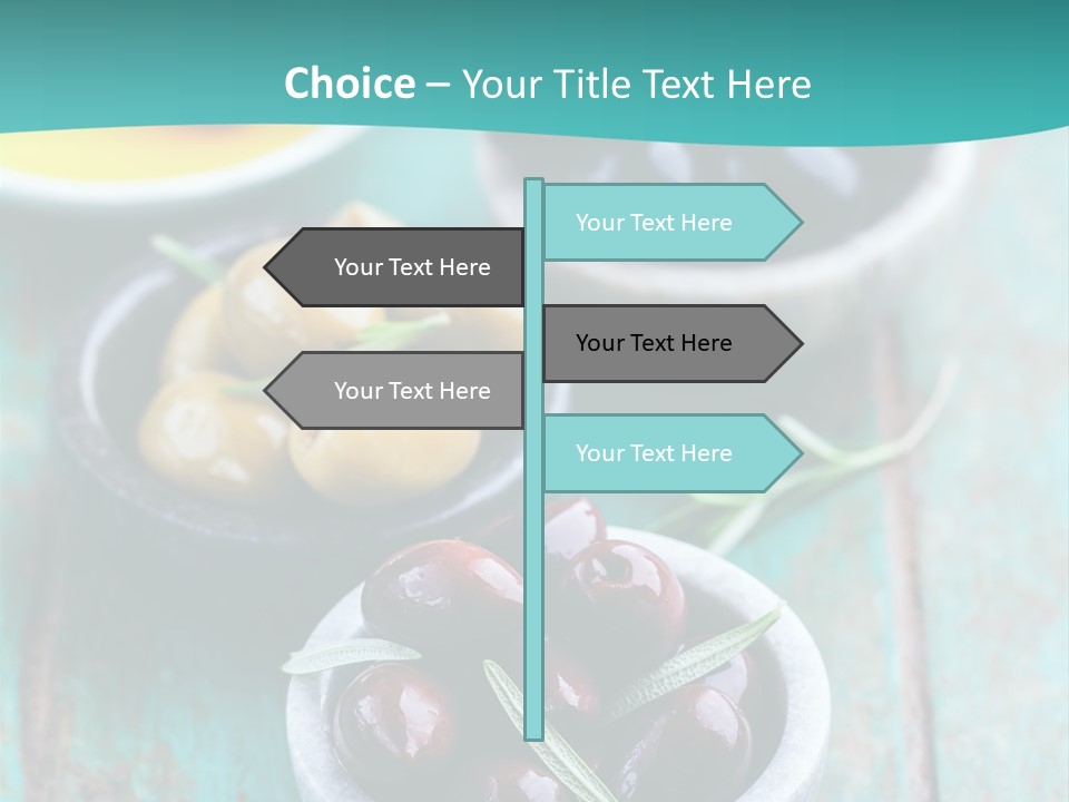 Fruits Greek Olives Appetizer PowerPoint Template