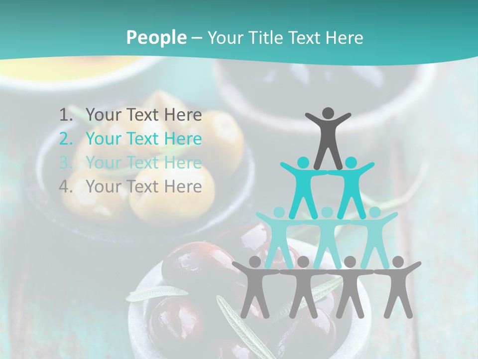 Fruits Greek Olives Appetizer PowerPoint Template