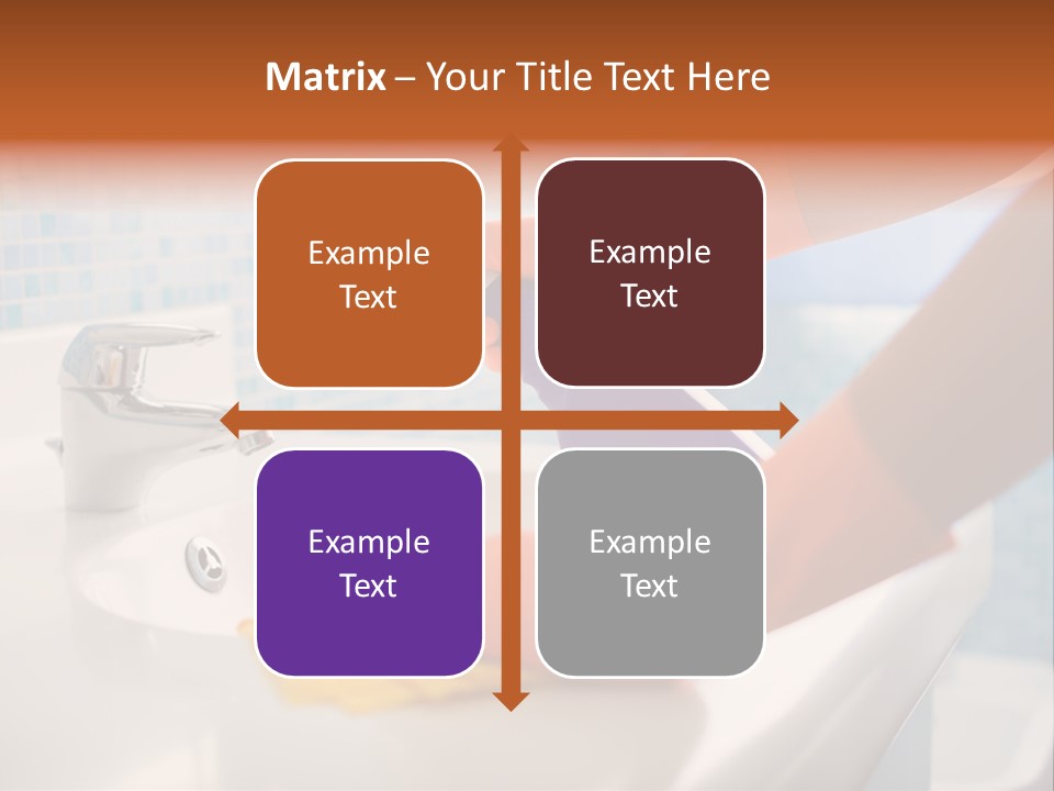 Tap Person Wash Basin PowerPoint Template