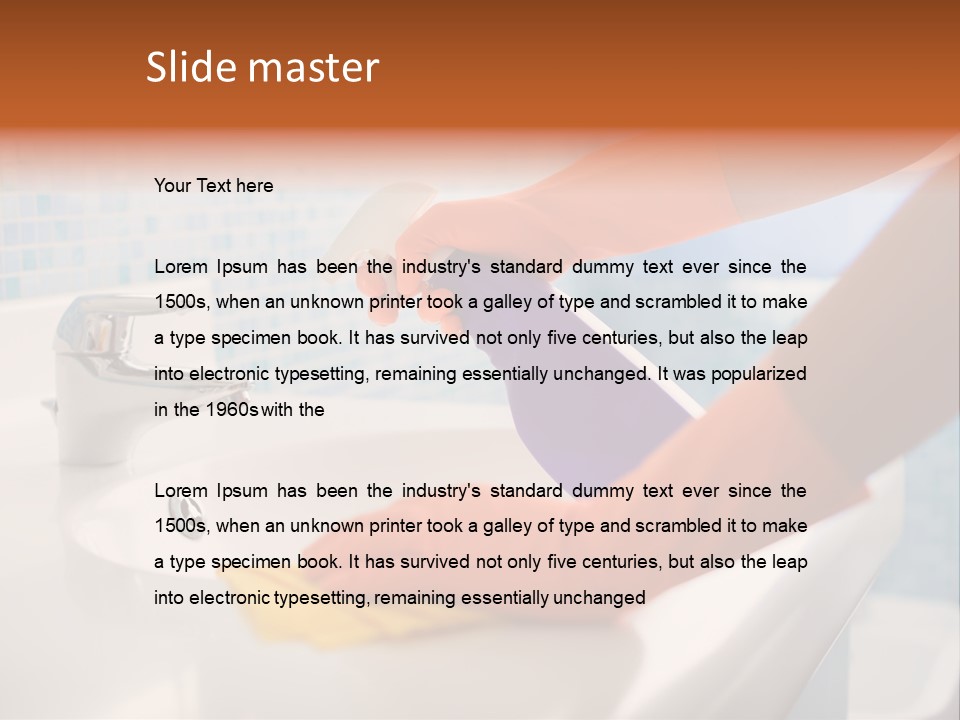 Tap Person Wash Basin PowerPoint Template