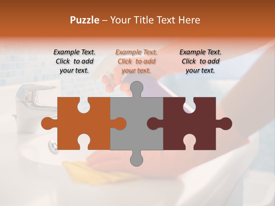 Tap Person Wash Basin PowerPoint Template