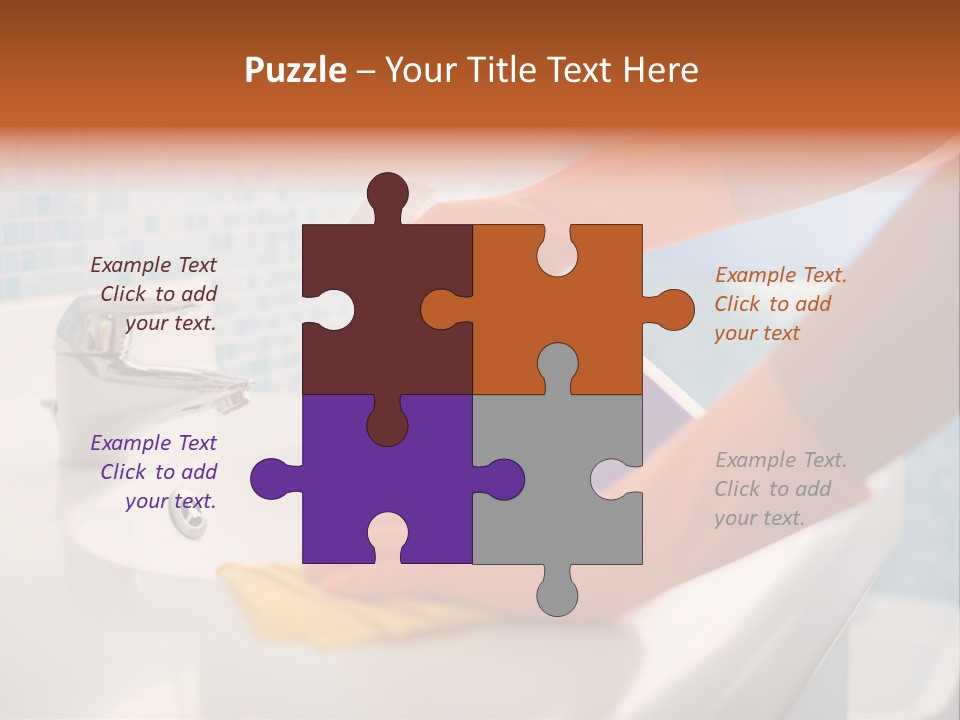 Tap Person Wash Basin PowerPoint Template