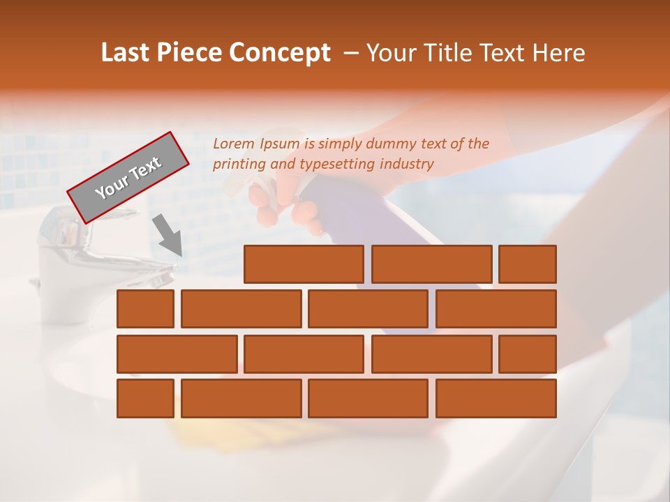 Tap Person Wash Basin PowerPoint Template