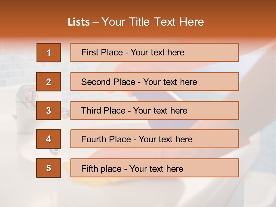Tap Person Wash Basin PowerPoint Template