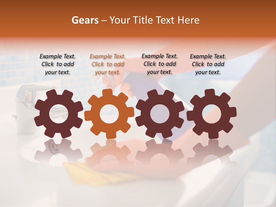 Tap Person Wash Basin PowerPoint Template