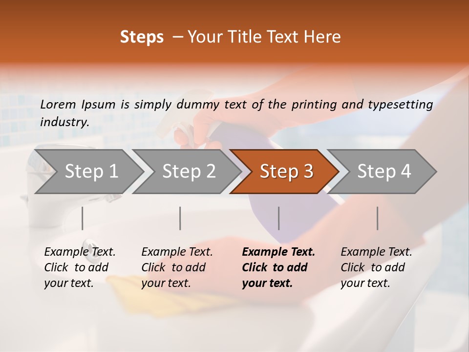Tap Person Wash Basin PowerPoint Template