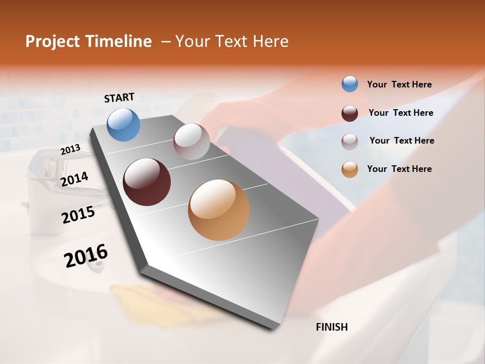 Tap Person Wash Basin PowerPoint Template
