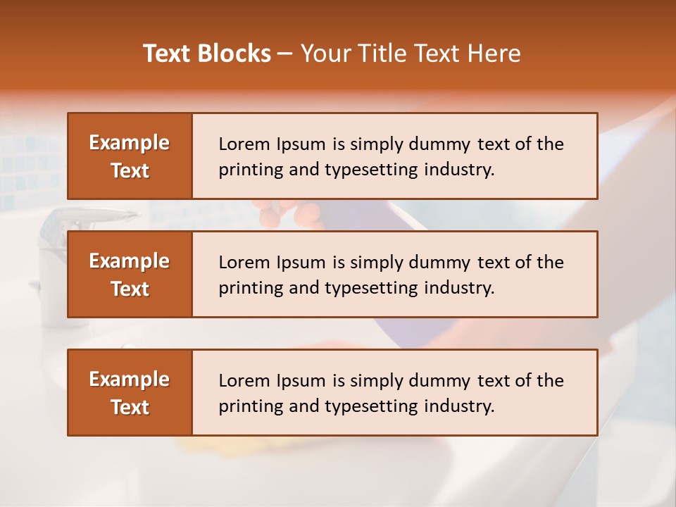 Tap Person Wash Basin PowerPoint Template