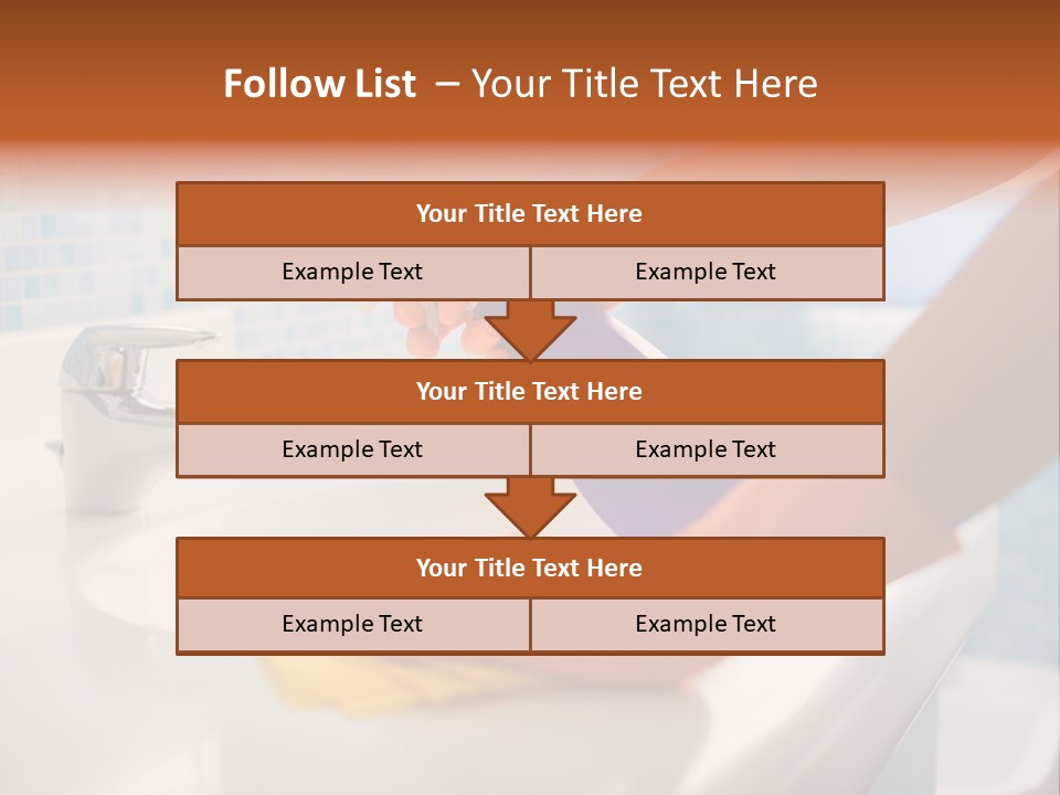 Tap Person Wash Basin PowerPoint Template