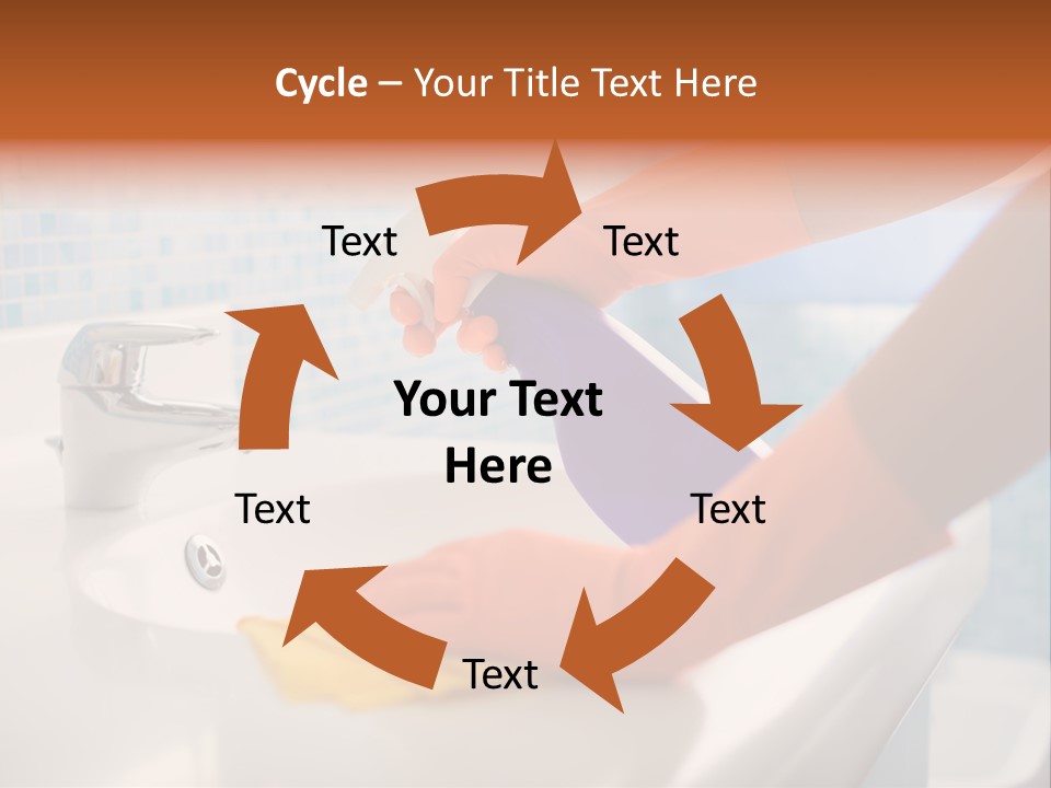 Tap Person Wash Basin PowerPoint Template