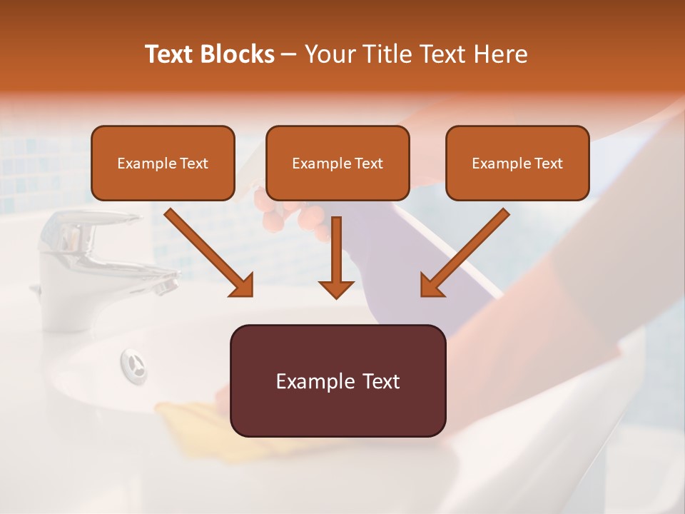 Tap Person Wash Basin PowerPoint Template