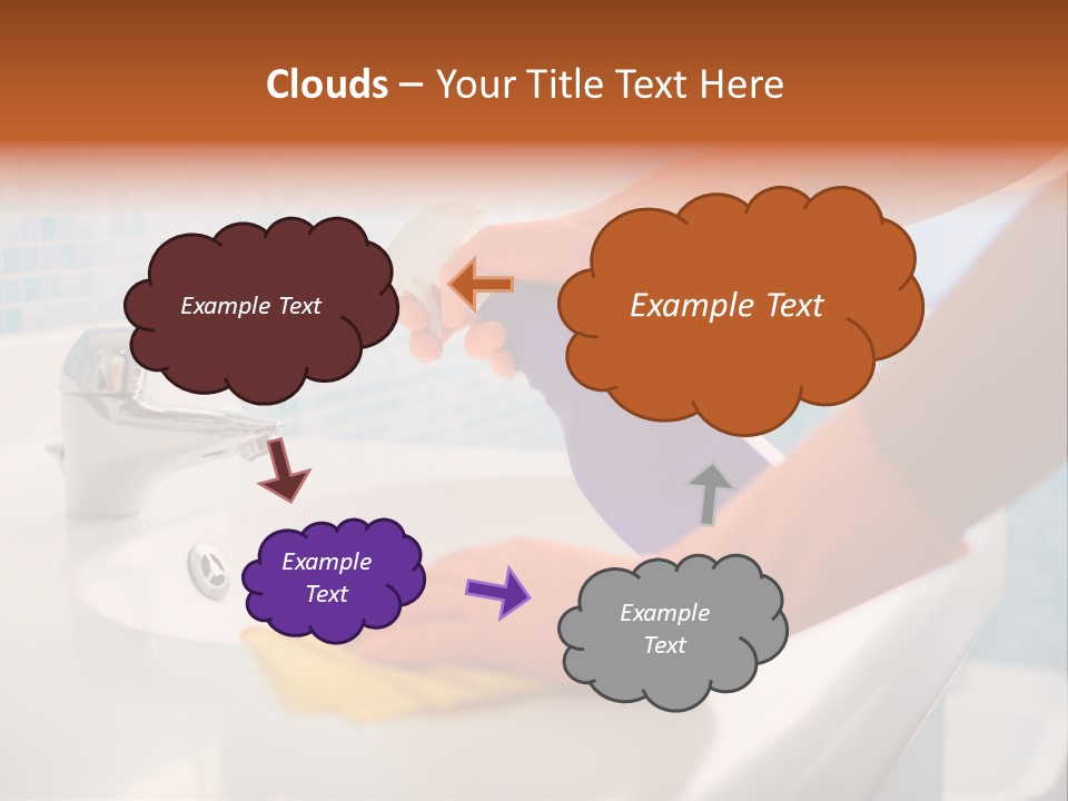 Tap Person Wash Basin PowerPoint Template