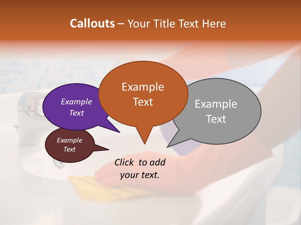 Tap Person Wash Basin PowerPoint Template