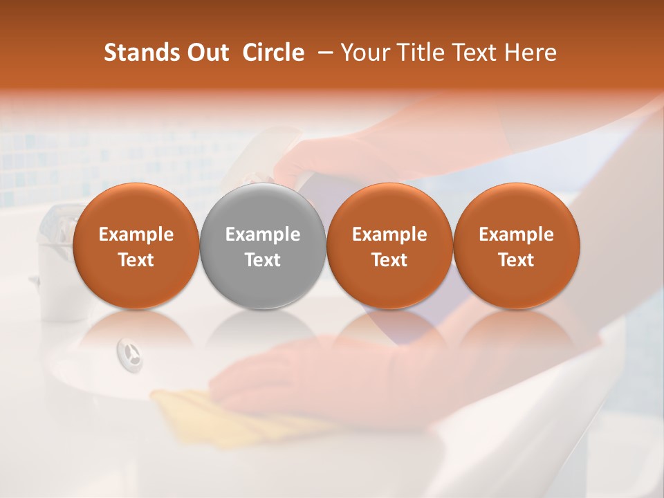 Tap Person Wash Basin PowerPoint Template