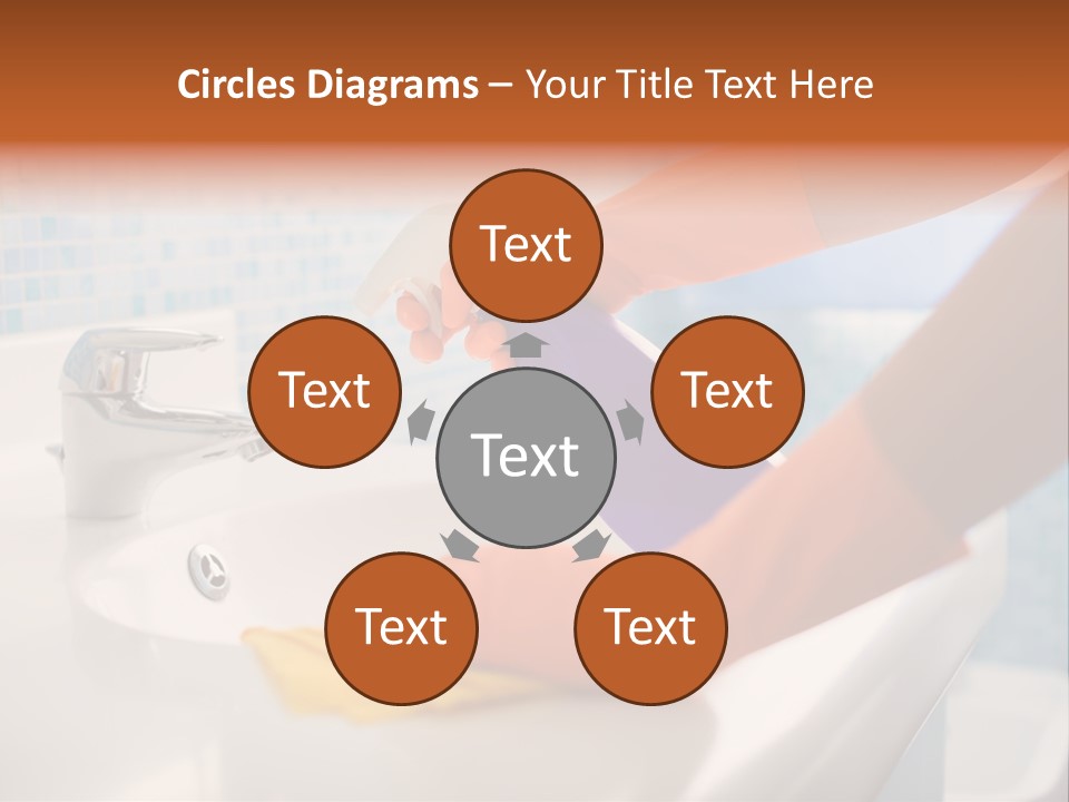 Tap Person Wash Basin PowerPoint Template