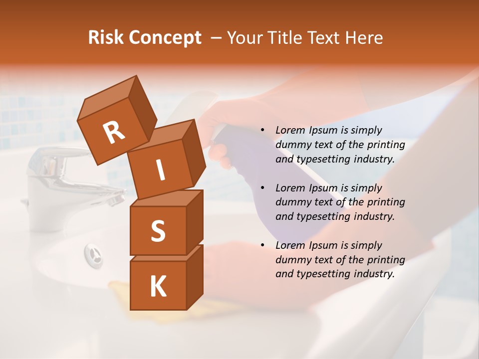 Tap Person Wash Basin PowerPoint Template