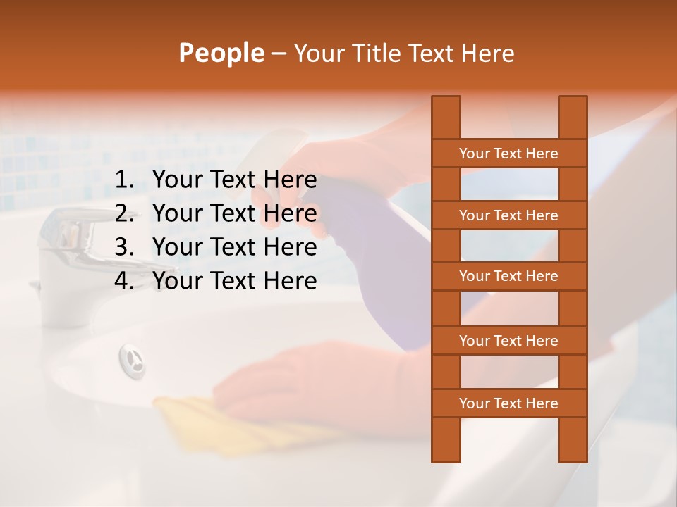 Tap Person Wash Basin PowerPoint Template