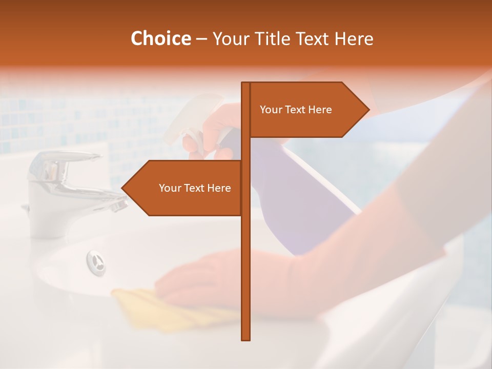 Tap Person Wash Basin PowerPoint Template