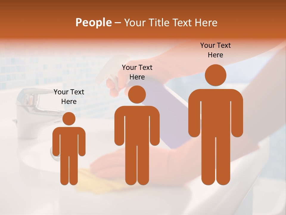 Tap Person Wash Basin PowerPoint Template