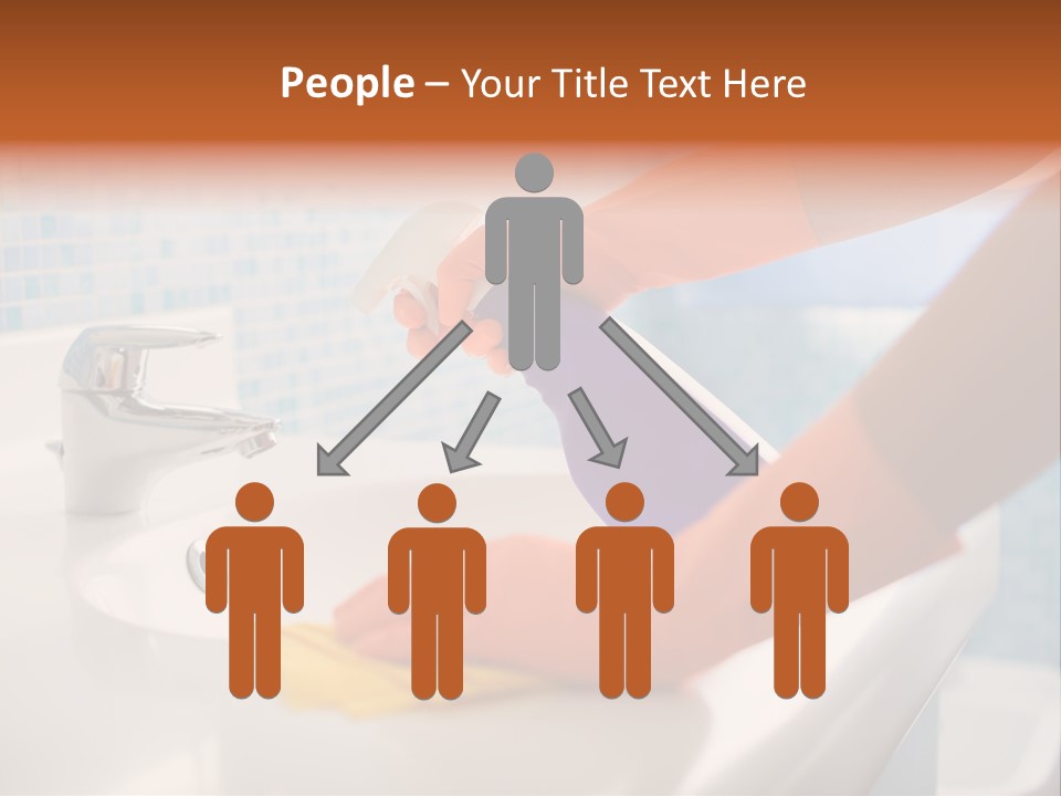 Tap Person Wash Basin PowerPoint Template