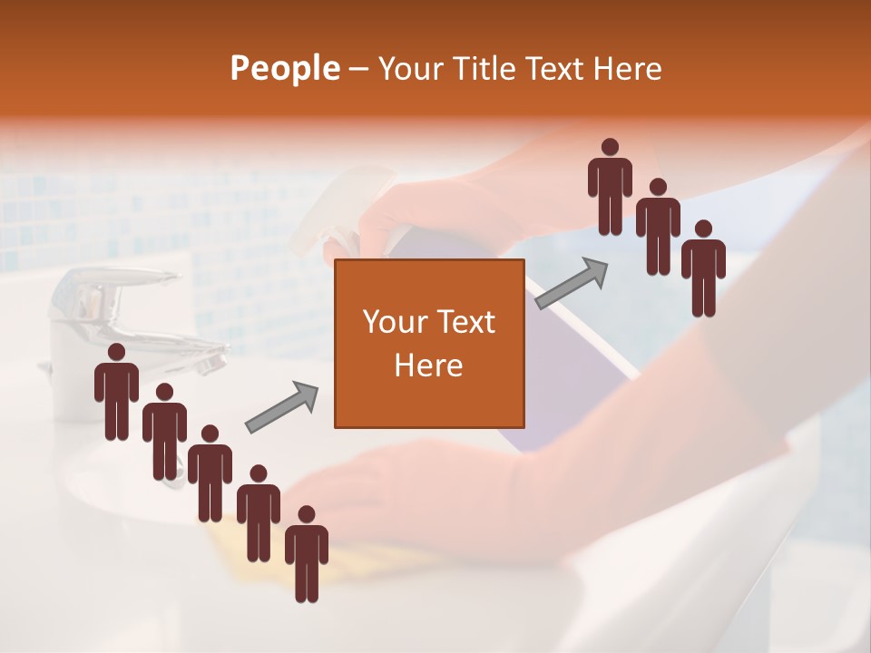 Tap Person Wash Basin PowerPoint Template