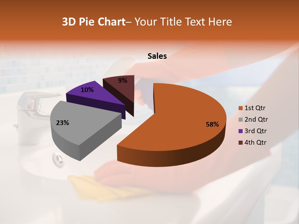 Tap Person Wash Basin PowerPoint Template