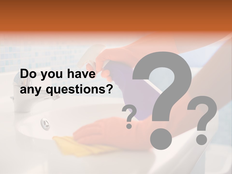 Tap Person Wash Basin PowerPoint Template