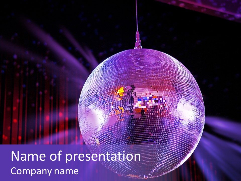 Spotlight Shiny Purple PowerPoint Template