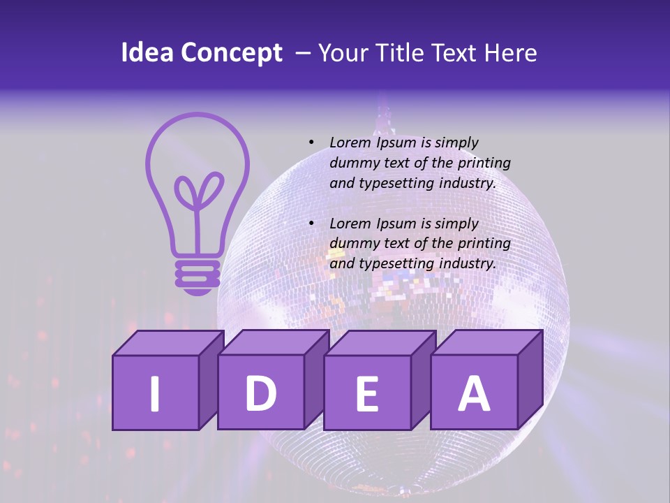 Spotlight Shiny Purple PowerPoint Template