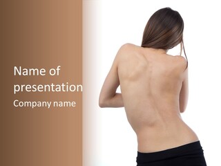 Backache Women Sick PowerPoint Template