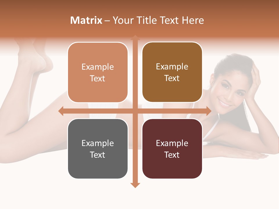 Brunette Lying Treatment PowerPoint Template