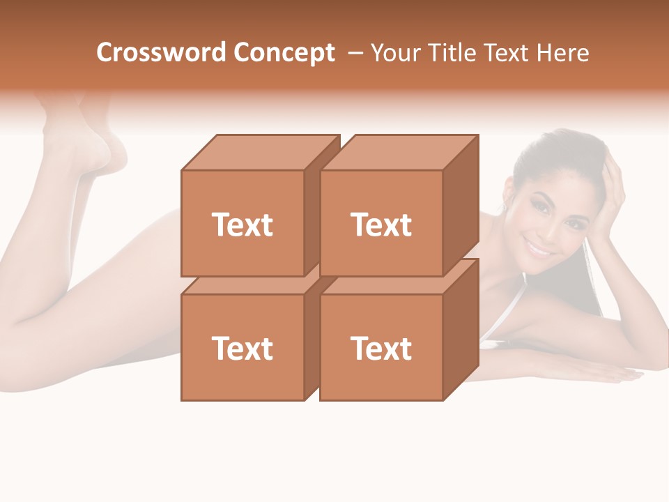 Brunette Lying Treatment PowerPoint Template