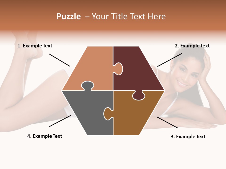 Brunette Lying Treatment PowerPoint Template