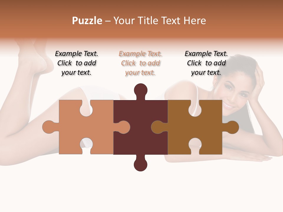 Brunette Lying Treatment PowerPoint Template