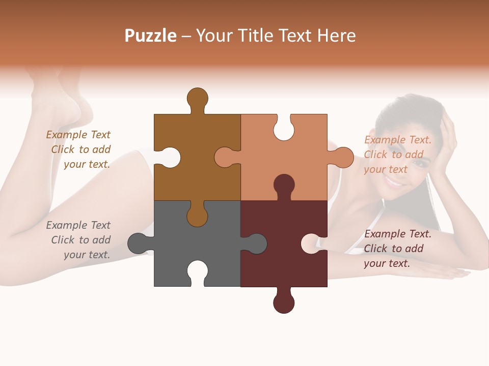 Brunette Lying Treatment PowerPoint Template