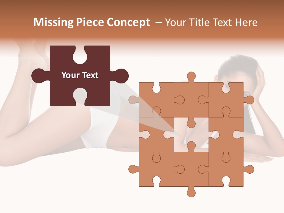 Brunette Lying Treatment PowerPoint Template